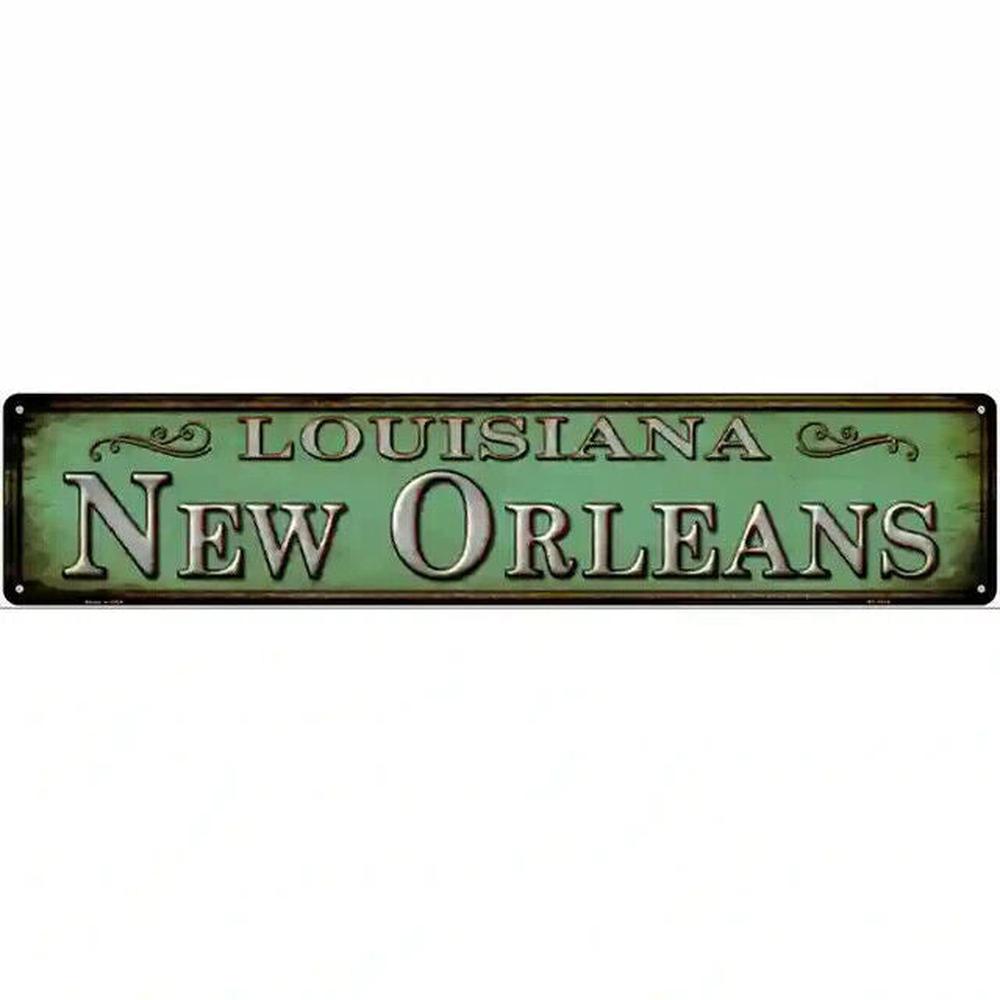New Orleans Louisiana 18" x 4" Novelty Metal Sign New! Home & Garden:Home Décor:Plaques & Signs Style Your Walls